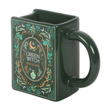 Taza Green Witch con Forma de Libro de Cerámica 450 ml Esotergia