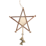 Pentagrama Colgante "Green Witch" con Campanillas | Protección y Magia Natural Esotergia Tienda