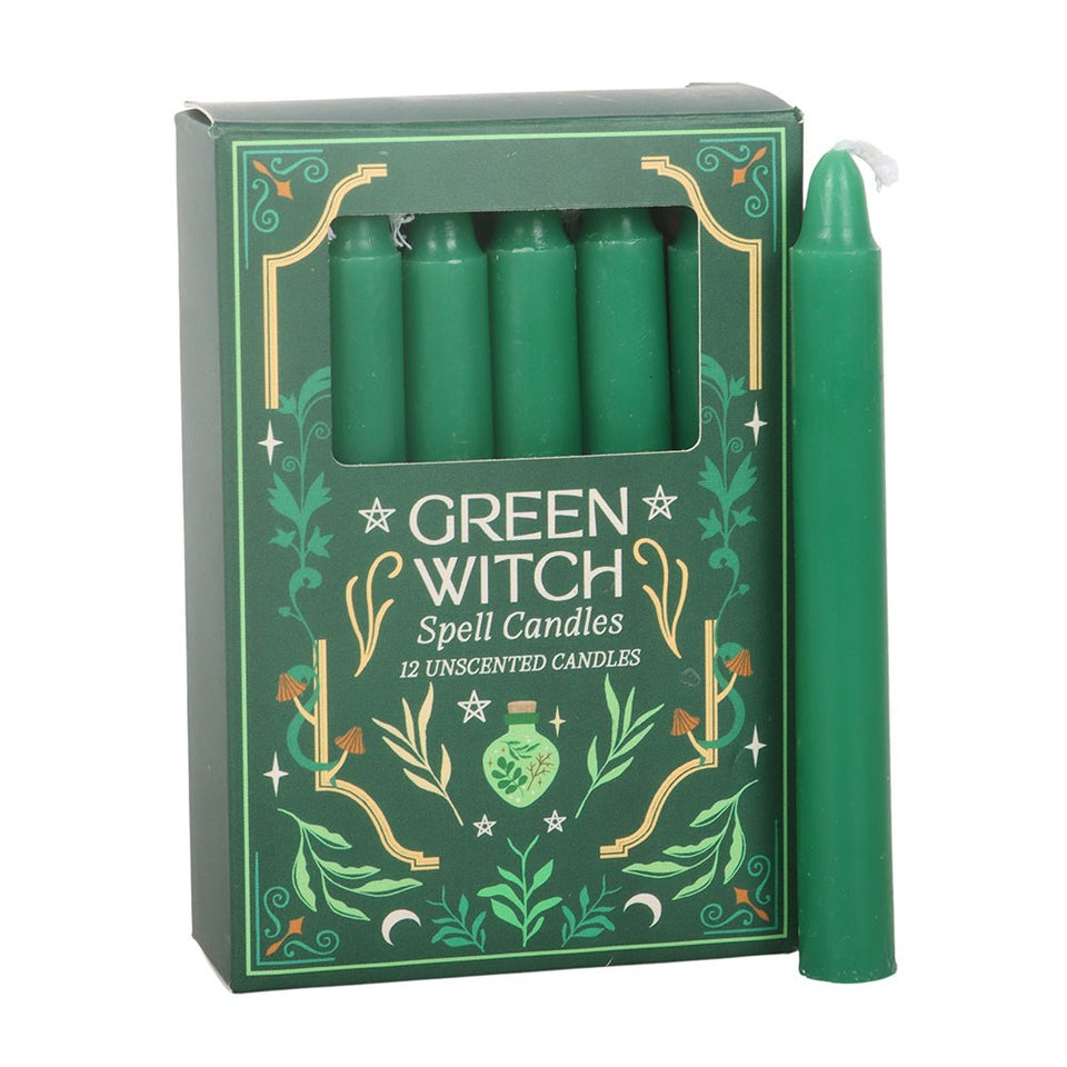Pack de 12 Velas de Hechizo Green Witch Esotergia