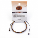 Pulsera Ojo de Tigre Nudo Corredizo (4mm, 6mm, 8mm) | Protección y Valor | Cartulina 6 Idiomas Esotergia