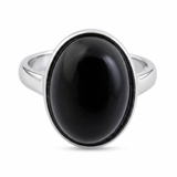 Anillo Ajustable Ónix Negro (12 x 16 mm) | Protección, Fuerza y Automaestría Esotergia