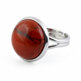 Anillo Ajustable Jaspe Rojo (12 mm) | Vitalidad, Fuerza y Enraizamiento Esotergia