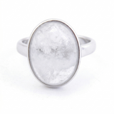 Anillo Ajustable Cuarzo Blanco (12 x 16 mm) | Claridad, Purificación y Sanación Esotergia