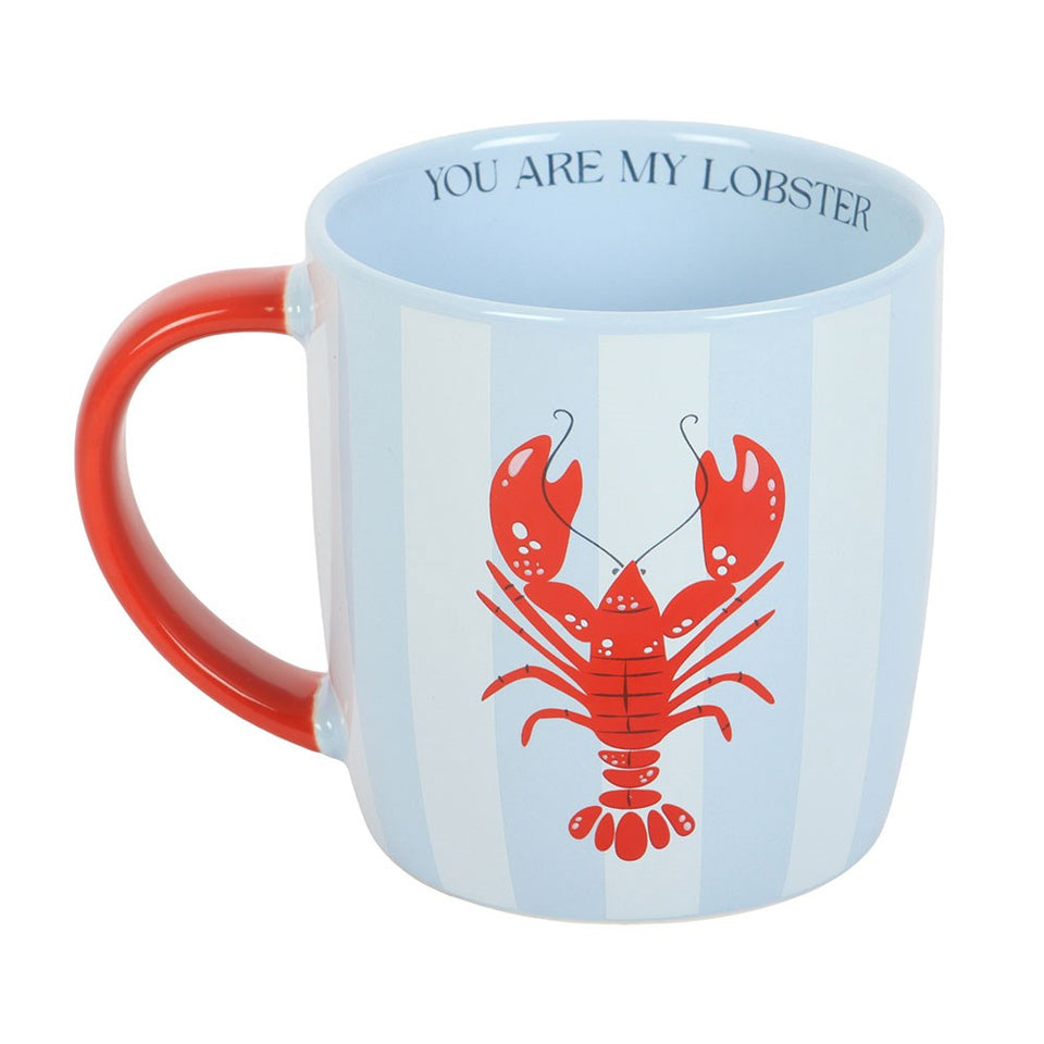 Taza 'You Are My Lobster' de Rayas Azul y Blanco 350 ml Esotergia