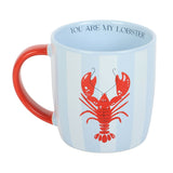 Taza 'You Are My Lobster' de Rayas Azul y Blanco 350 ml Esotergia