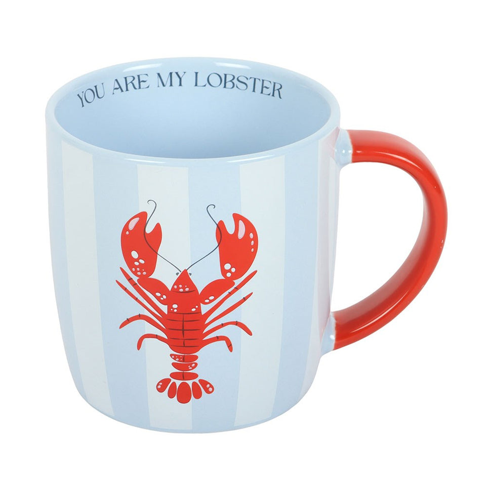 Taza 'You Are My Lobster' de Rayas Azul y Blanco 350 ml Esotergia