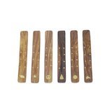 Porta Incienso Madera: Decoración Zen y Bienestar Artesanal (modelo aleatorio 26 cm) Esotergia