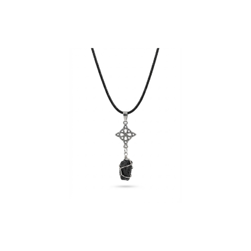 Colgante Nudo de Bruja y Turmalina Negra | Doble Protección Esotergia