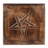 Mesa Altar Pentagrama (Madera Mango) - Protección y Poder para tus Rituales Mágicos