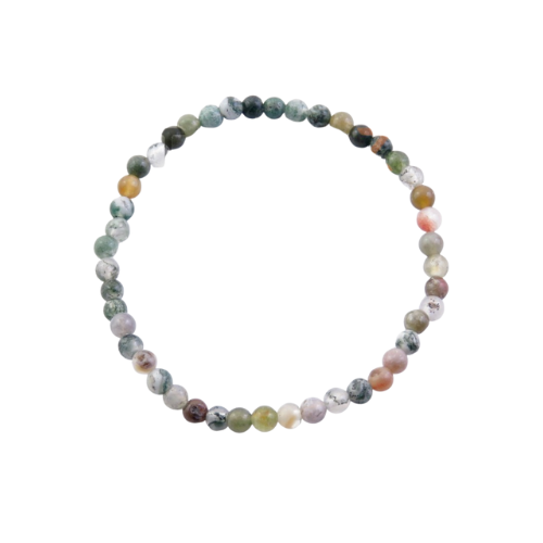 Pulsera Ágata India 4mm | Equilibrio Natural | Con Guía | Esotergia