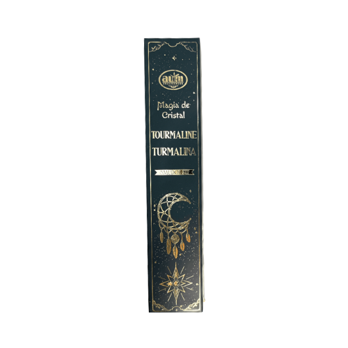 Incienso Turmalina Negra Cristal AUM Fragrances (20gr) | Escudo Energético y Equilibrio | Con Cristales | Esotergia