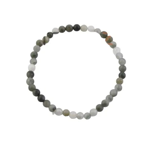 Pulsera Aragonito Elástica (4mm) | Piedra Natural para Enraizamiento, Calma y Paciencia Esotergia