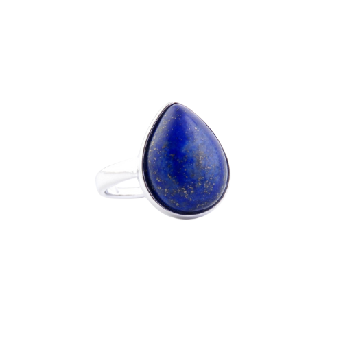 Anillo Ajustable de Lapislázuli Lágrima | Belleza y Energía