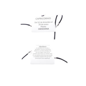 Collar Capricornio de Obsidiana Nevada – Amuleto Zodiacal de Protección y Energía