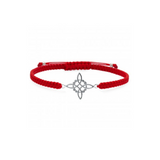 Macrame Bracelet with Witch's Knot in 925 Sterling Silver 