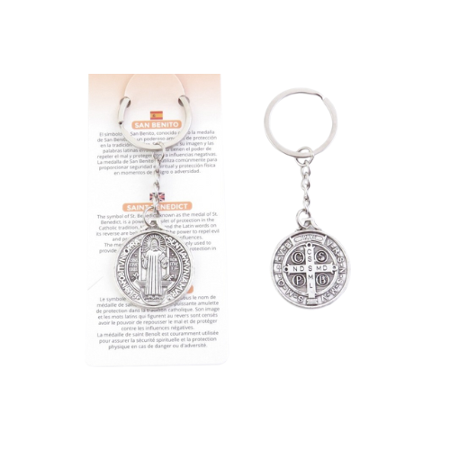 Llavero Medalla San Benito (32mm) | Amuleto de Protección Espiritual