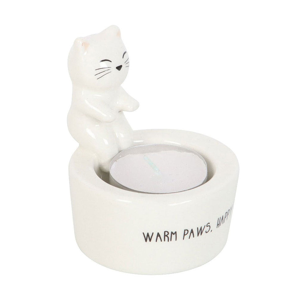Portavelas de Té Gato 'Warm Paws, Happy Heart' Esotergia