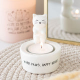 Portavelas de Té Gato 'Warm Paws, Happy Heart' Esotergia