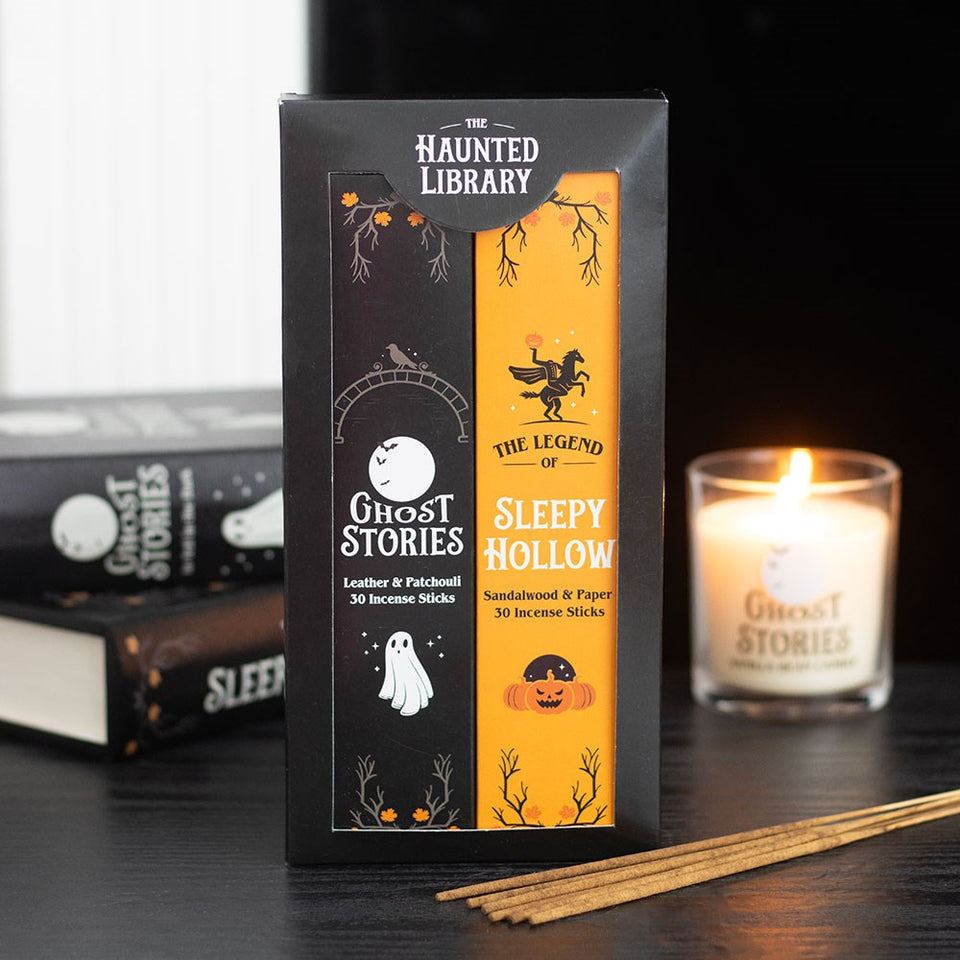 Set de Inciensos "Biblioteca Embrujada" | Aromas a Cuero, Pachulí y Sándalo Esotergia