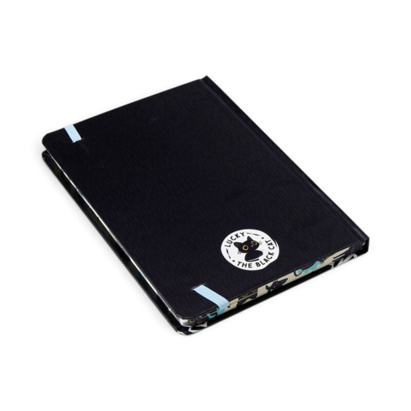 [PREVENTA] Libreta A5 de Papel Reciclado: Gato Negro Lucky Esotergia Tienda