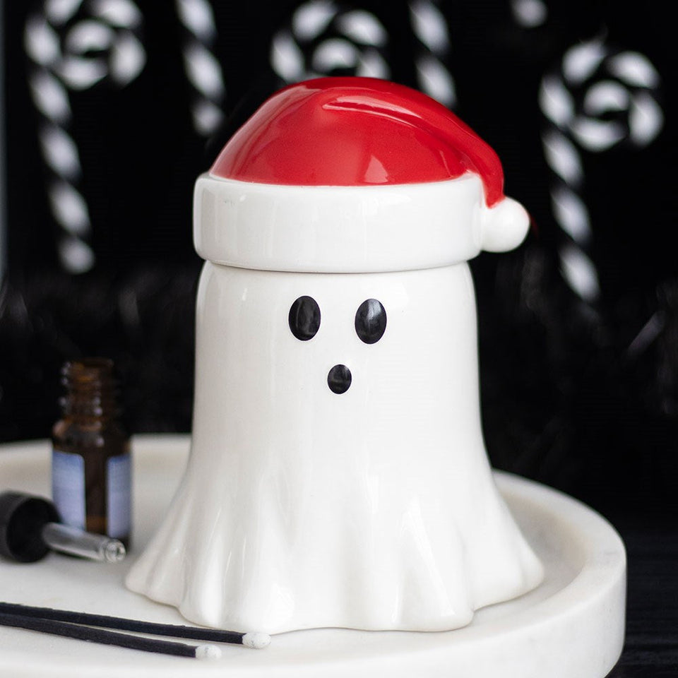Quemador de Esencias y Cera Fantasma Navideño | Aromaterapia y Diversión Festiva Esotergia Tienda