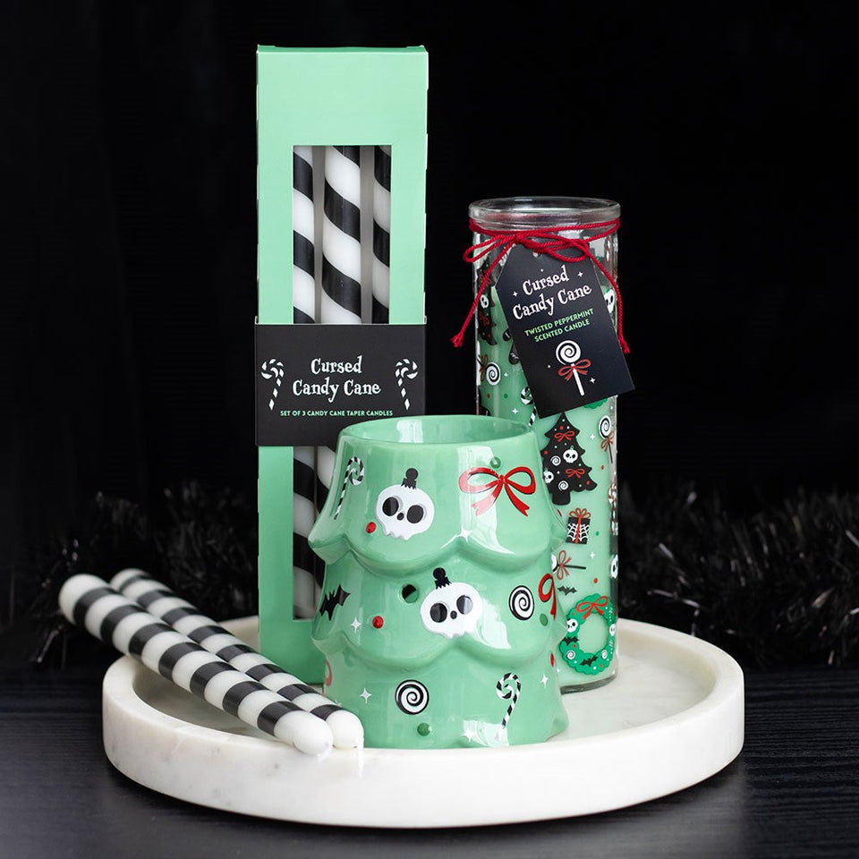 Quemador de Esencias y Cera Árbol Navideño Espeluznante | Magia Alternativa y Festiva Esotergia Tienda