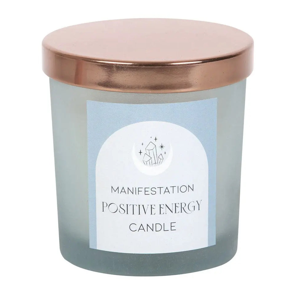 Vela Energía Positiva con Salvia Blanca y Cristales de Cuarzo – 25h de Aromaterapia Espiritual Esotergia