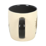 Taza de Cerámica Gato Negro Mágico y Luna Creciente (370 ml) Esotergia