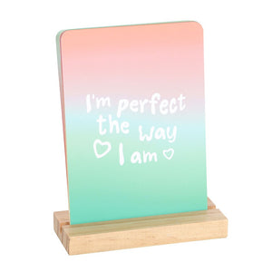 Cartas de Afirmación Positiva Mindful Moments con Soporte de Madera