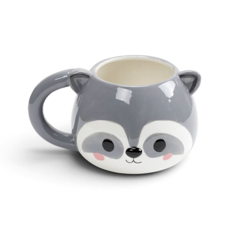 [PREVENTA] Taza de Cerámica 3D: Pequeño Mapache Curioso Esotergia