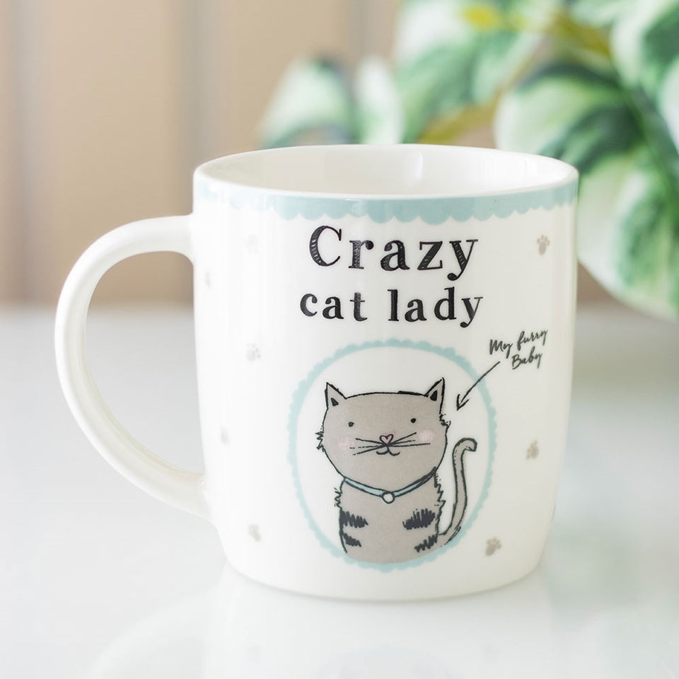 Taza Crazy Cat Lady con Caja Regalo Esotergia