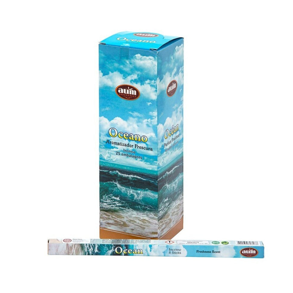 Varitas Incienso Océano AUM (8 Varillas) - Aromatizador de Frescura y Fluidez Energética Esotergia Tienda