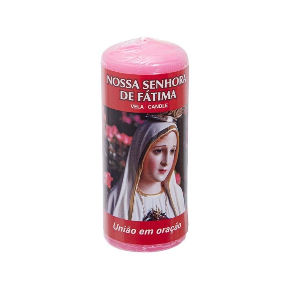 Vela Votiva de Cera 'Nuestra Señora de Fátima' - Protección, Fe y Unión Espiritual