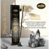 Incienso Pirita de Cristal AUM Fragrances | Atrae Abundancia y Prosperidad | Incluye Cristales de Pirita | Esotergia