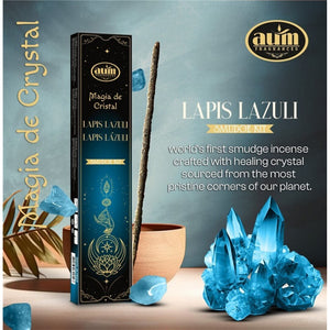 Incienso Lapislázuli Magia de Cristal AUM Fragrances: Sabiduría y Verdad en Cada Varilla