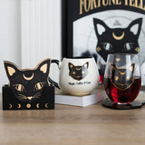 Taza Mágica “Magic, Coffee & Cats” – Diseño de Gato Negro (500ml) Esotergia