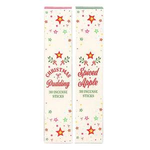 Pack de 2 Inciensos Navideños – Manzana Especiada y Pudding de Navidad | 60 Varitas Aromáticas Esotergia