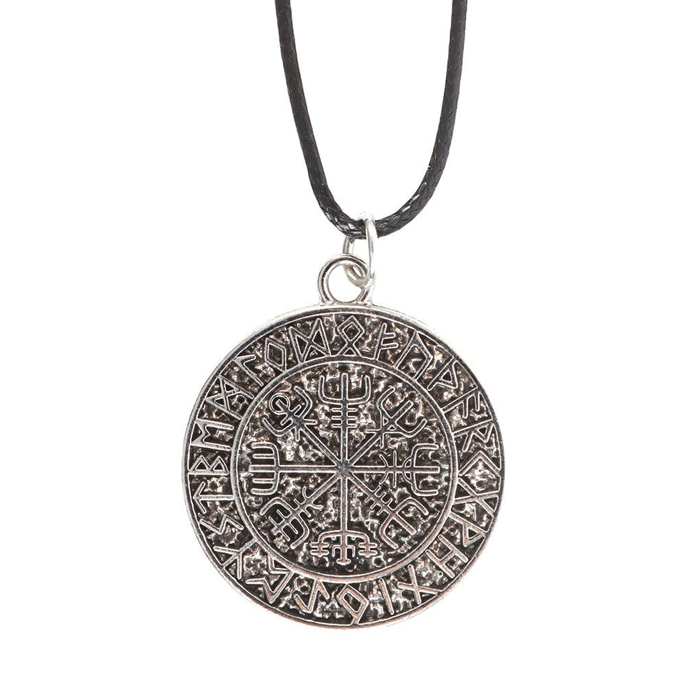 Collar Amuleto Vegvisir Brújula Vikinga | Guía y Protección Esotergia