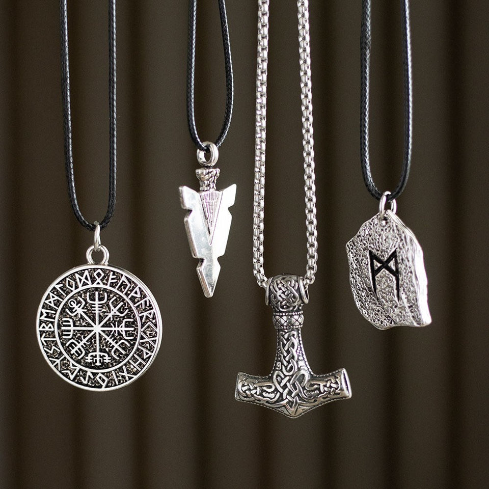 Collar Amuleto Vegvisir Brújula Vikinga | Guía y Protección Esotergia