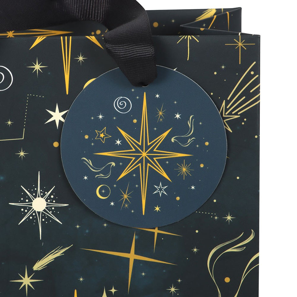Bolsa de Regalo Noche Estrellada: Elegancia y Magia Celestial (23cm) Esotergia Tienda