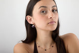 Pendientes "Noche Estrellada" Semi Aro Color Oro | Lapislázuli, Intuición y Sabiduría Esotergia
