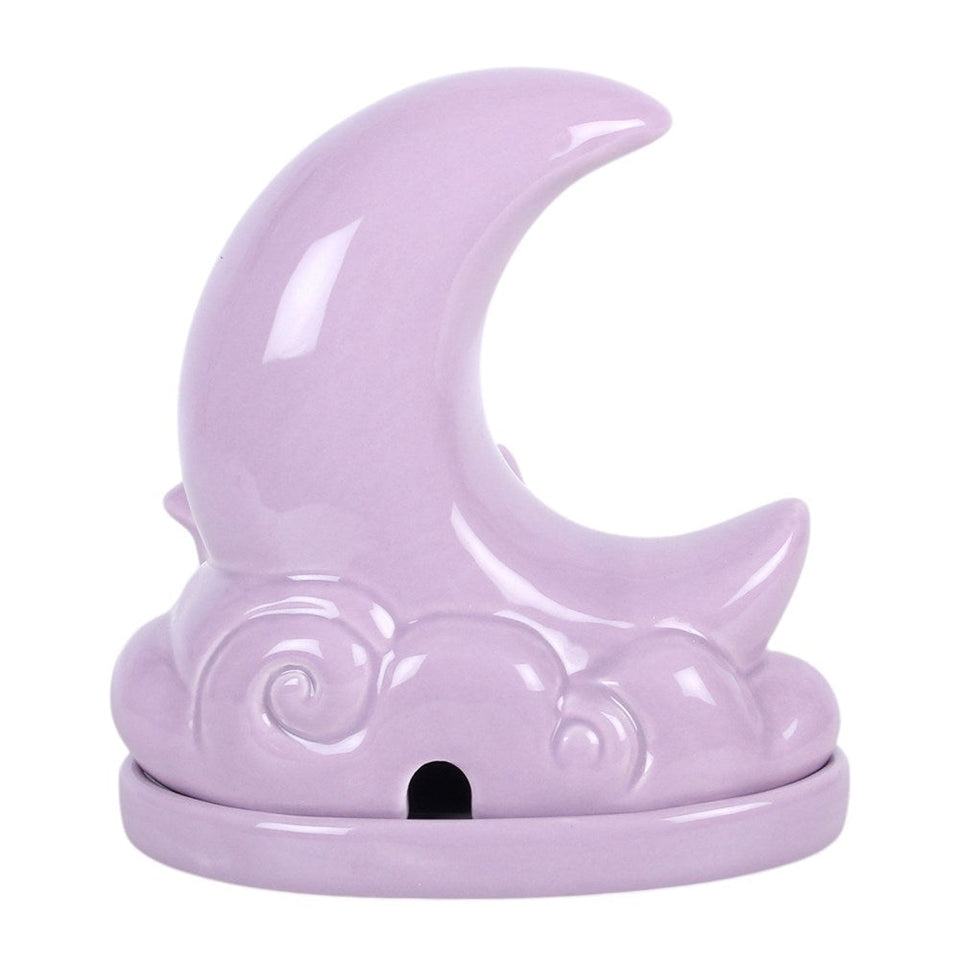Quemador de Incienso en Cono Luna Lila Pastel | Magia y Relajación Celestial Esotergia