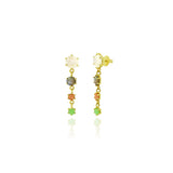 Pendientes Minerales 48mm Bañados en Oro (Piedra Luna, Sol y Labradorita) | Equilibrio, Magia y Vitalidad Esotergia