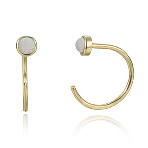 Pendientes Ópalo en Plata 925 bañados en Oro 18k – Joya Elegante