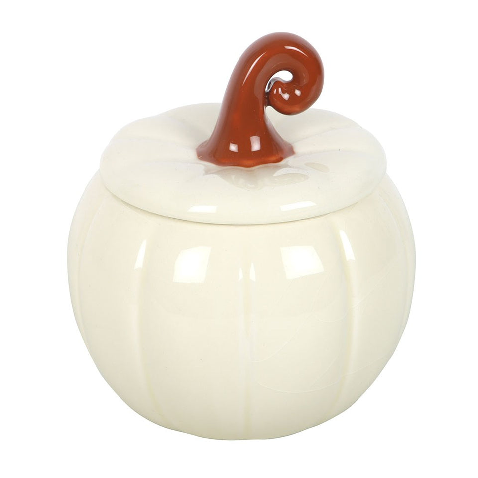 Quemador de Esencias Calabaza Blanca Minimalista Esotergia