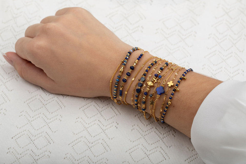 Pulsera "Amor Espiritual" de Turmalina Rosa y Cruz en Acero Dorado – Fe y Sanación Emocional Esotergia