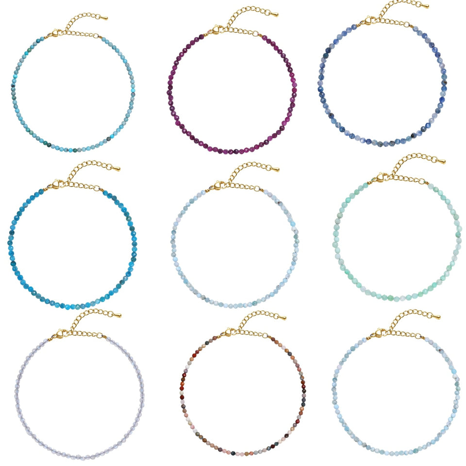 Pulsera "Aura de Luz" Mineral Color Oro | Elige tu Gema de Poder Esotergia
