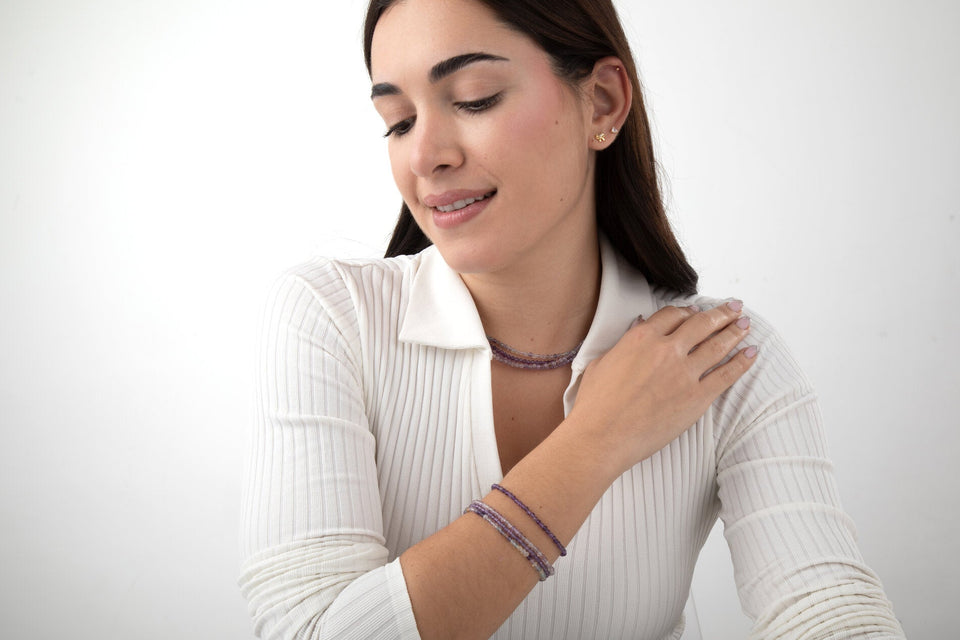 Pulsera "Aura de Luz" Mineral Color Oro | Elige tu Gema de Poder Esotergia