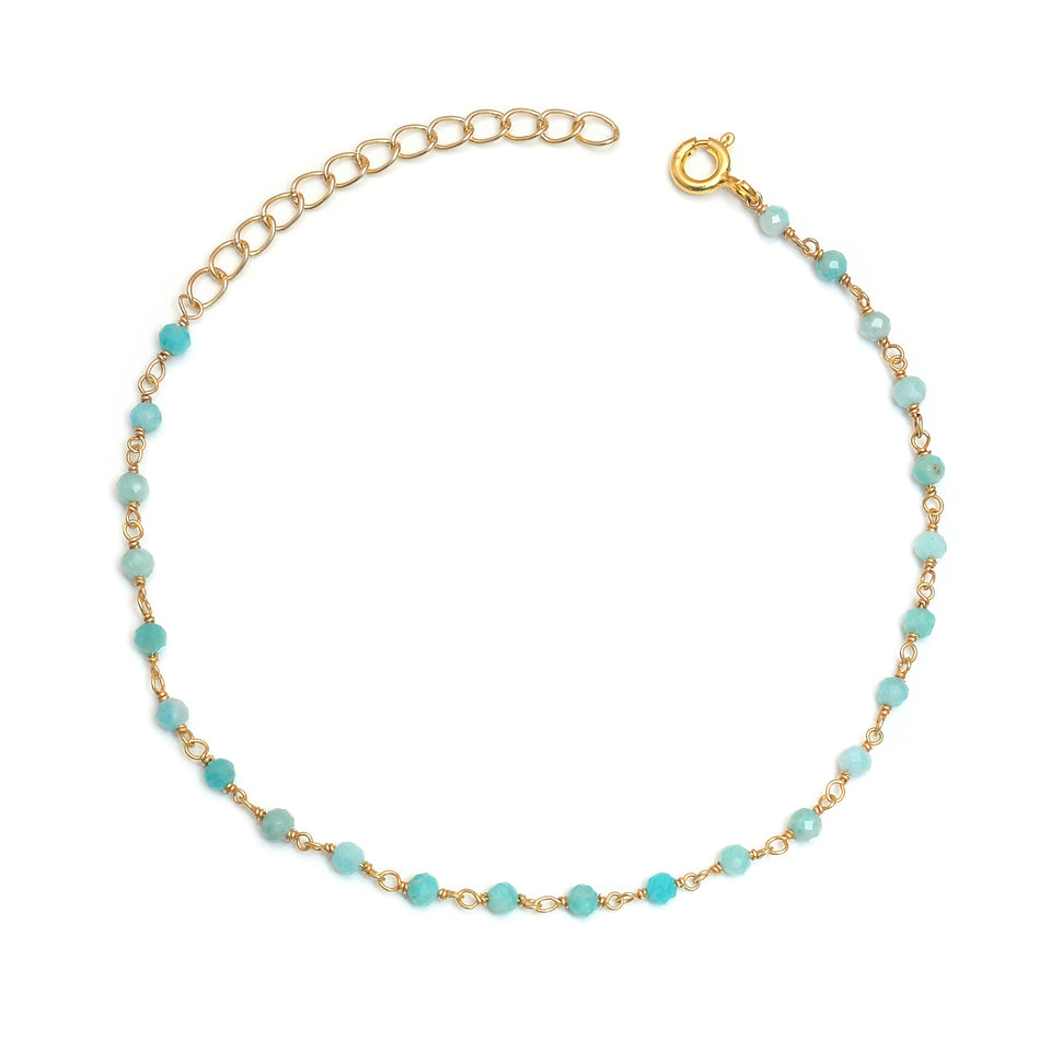 Pulsera Equilibrio y Serenidad de Amazonita | Plata Ley 925 y Oro 18k