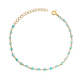 Pulsera Equilibrio y Serenidad de Amazonita | Plata Ley 925 y Oro 18k